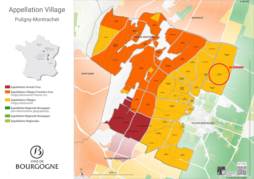 Puligny-Montrachet Les Reuchaux 2023 Maison Chanzy 普里尼-夢夏雪村白酒