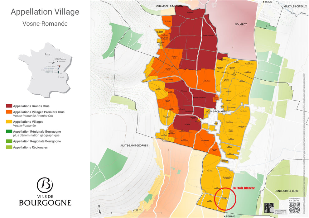 Vosne-Romanée La Croix Blanche 2023 Maison Chanzy 皇爾-羅曼尼村紅酒略地「白十字園」